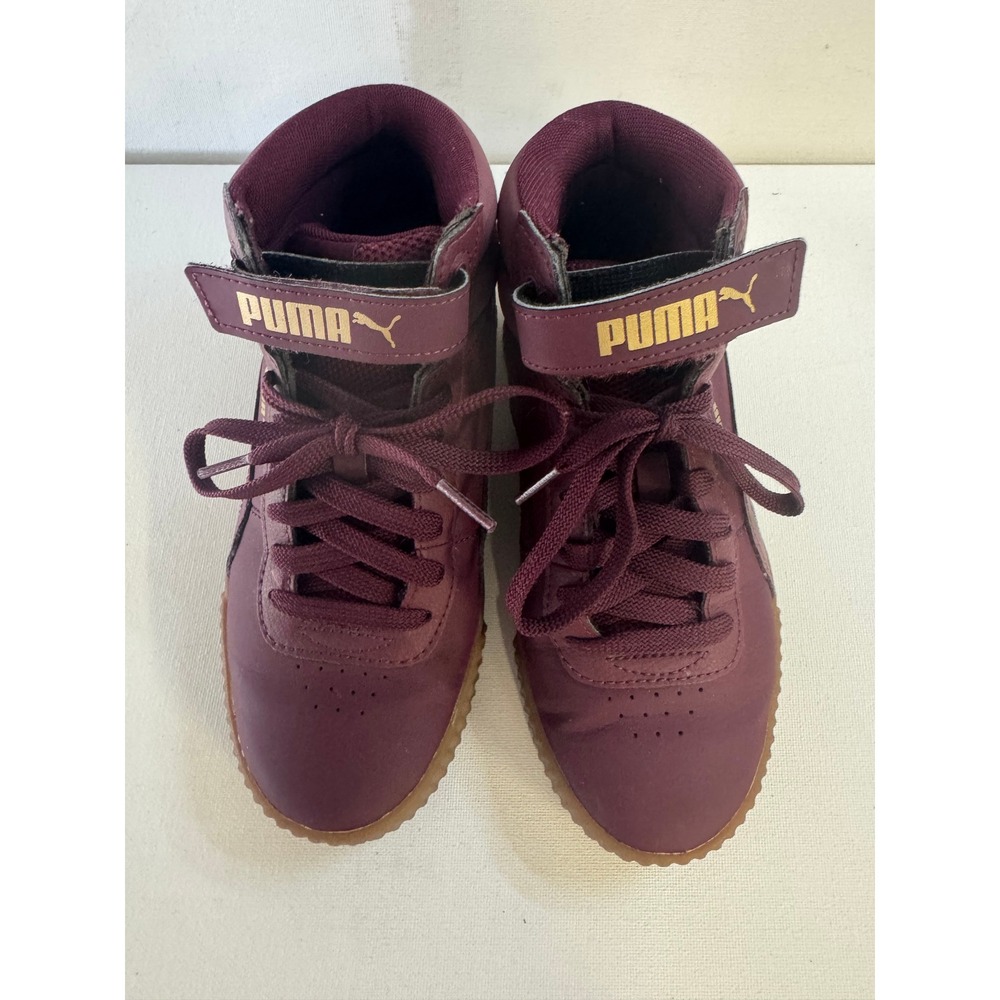 PUMA Carina Mid/High Top Women's Burgundy Gum Sole Sneakers Size 6